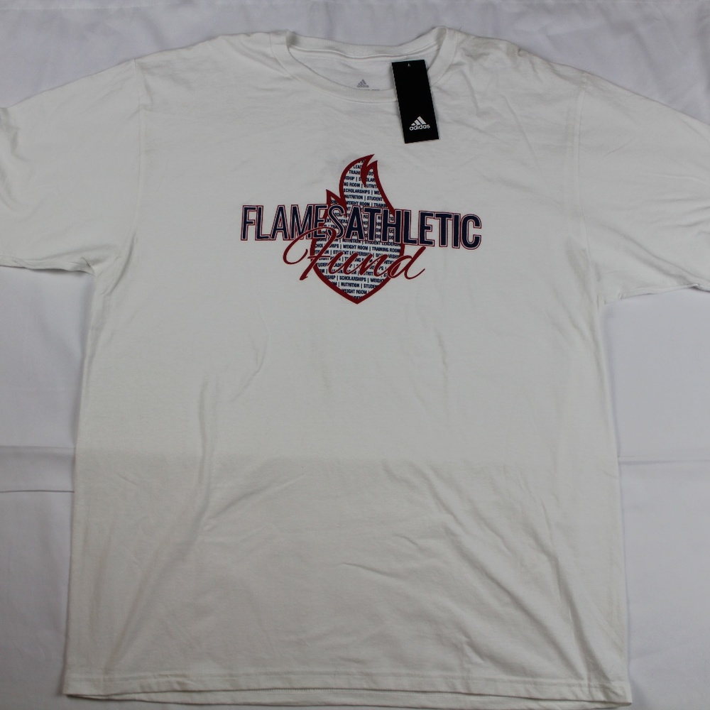 ADIDAS MEN T-shirt White The Go To Tee Flames